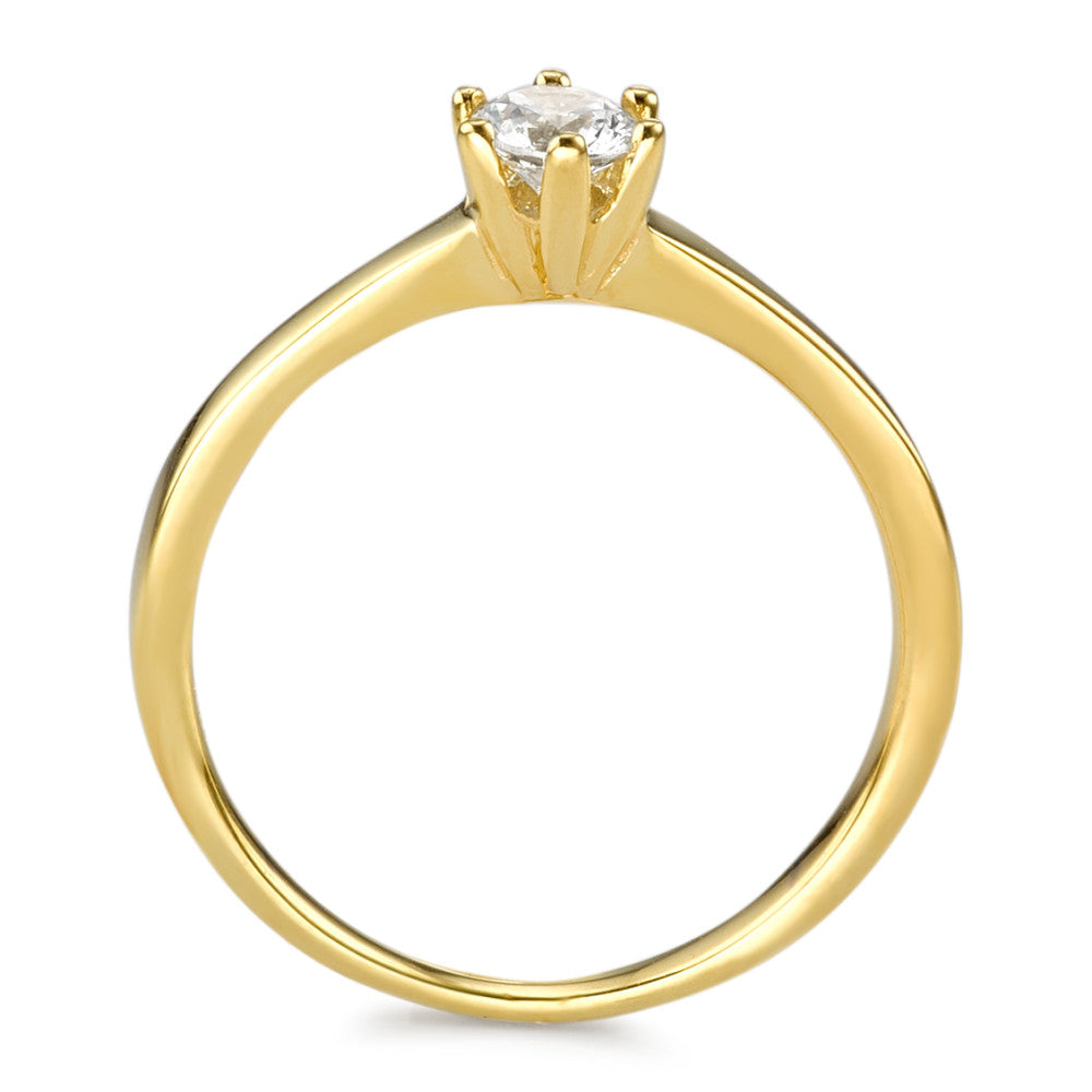 Solitaire ring 375/9K guld Zirconia