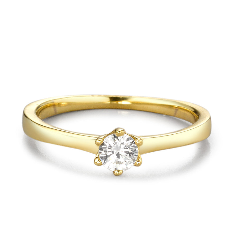 Solitaire ring 375/9K guld Zirconia