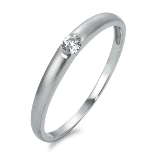 Solitaire ring 375/9K hvidguld Zirconia