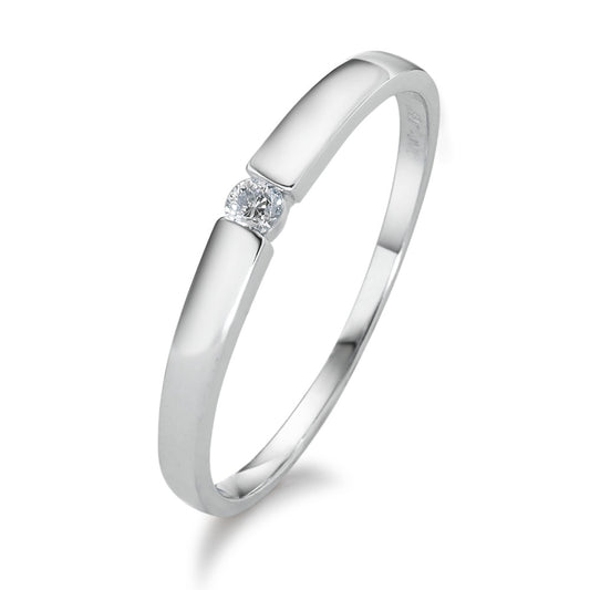 Solitaire ring 750/18K hvidguld Diamant 0.05 ct, w-si