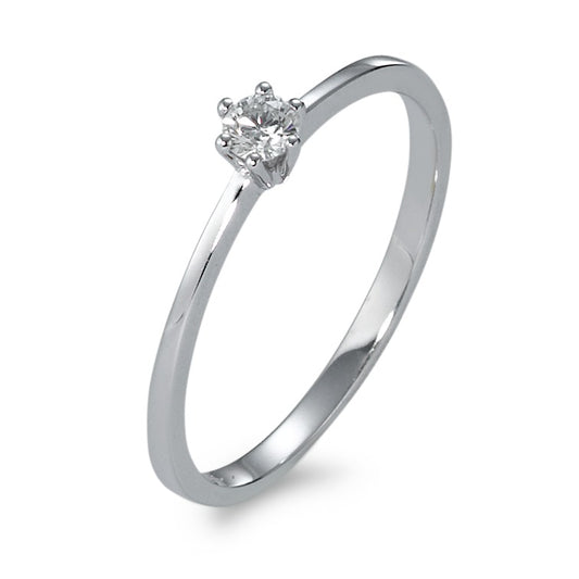 Solitaire ring 750/18K hvidguld Diamant 0.10 ct, w-si