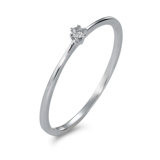 Solitaire ring 750/18K hvidguld Diamant 0.03 ct, w-si