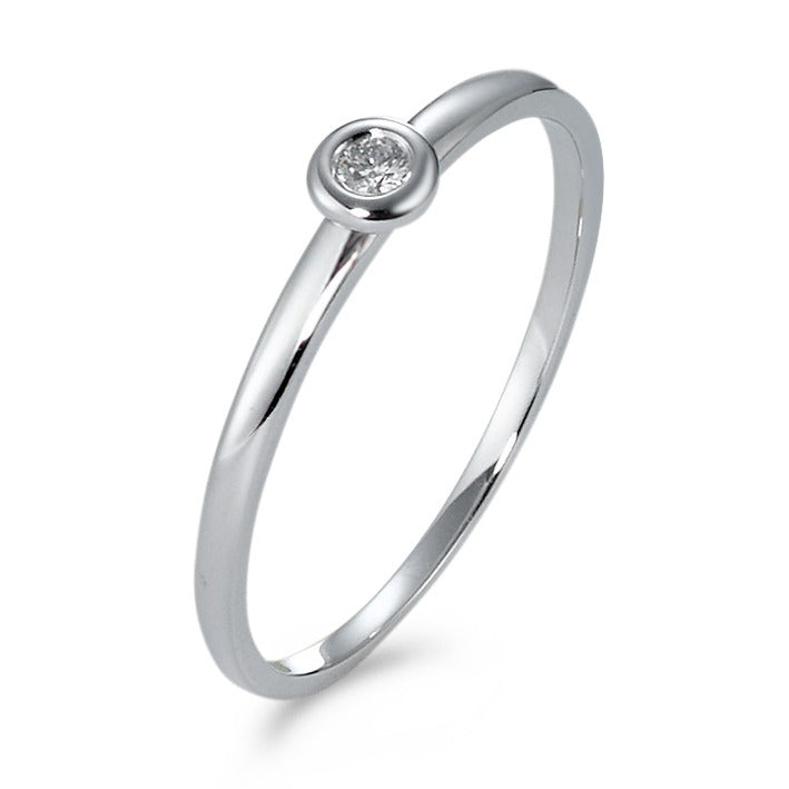 Solitaire ring 750/18K hvidguld Diamant 0.03 ct, w-si