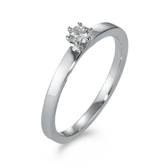 Solitaire ring 750/18K hvidguld Diamant 0.15 ct, w-si