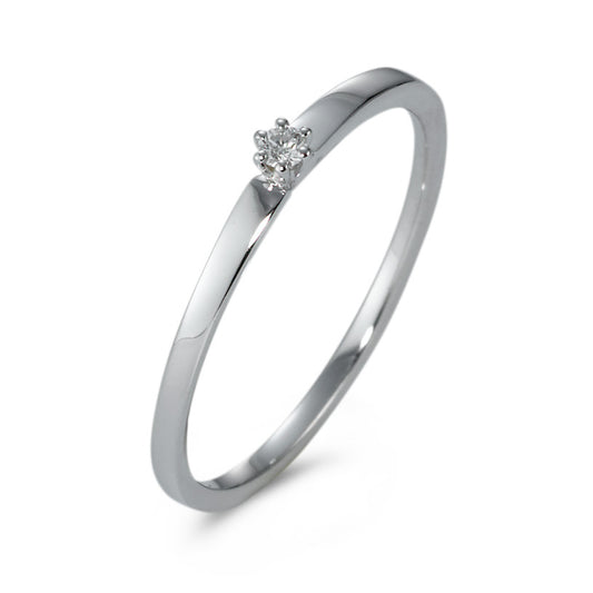 Solitaire ring 750/18K hvidguld Diamant 0.03 ct, w-si