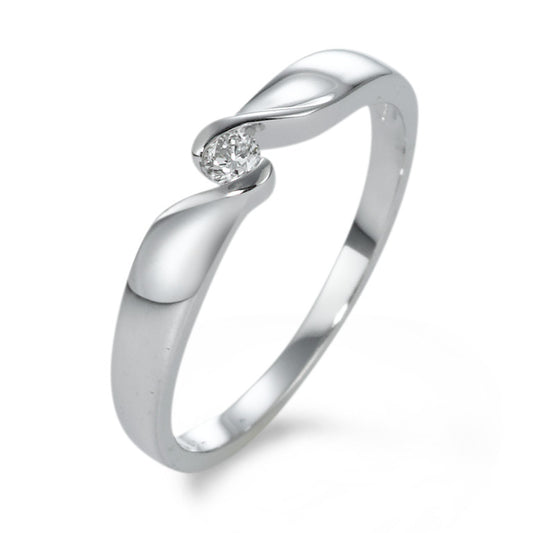 Solitaire ring 750/18K hvidguld Diamant 0.05 ct, w-si