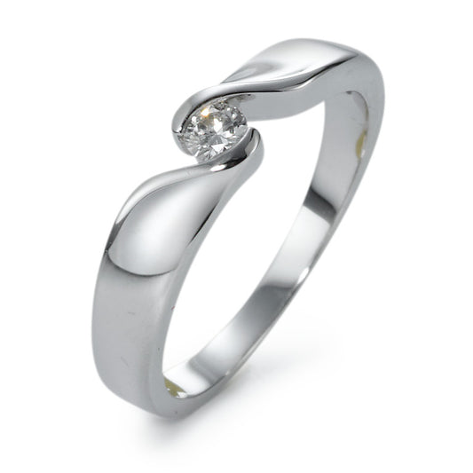 Solitaire ring 750/18K hvidguld Diamant 0.10 ct, w-si