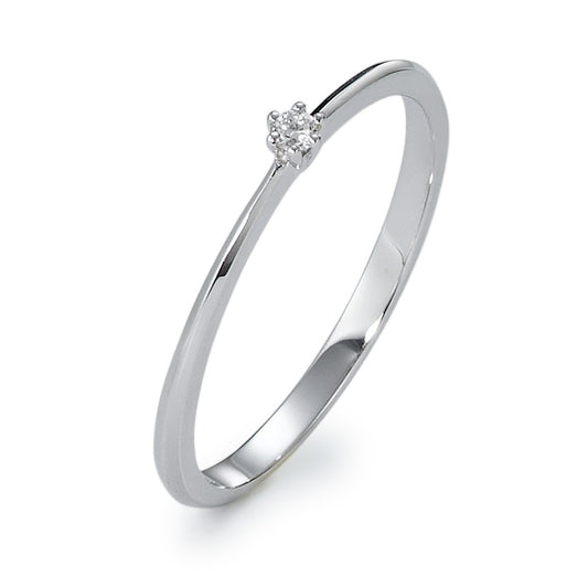 Solitaire ring 750/18K hvidguld Diamant 0.03 ct, w-si