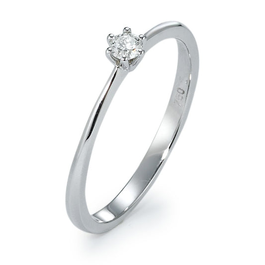 Solitaire ring 750/18K hvidguld Diamant 0.11 ct, w-si