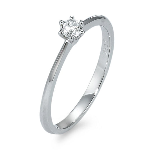 Solitaire ring 750/18K hvidguld Diamant 0.15 ct, w-si