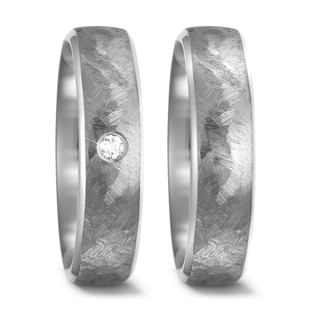 Partnerringe Titanium Diamant 0.05 ct, w-si