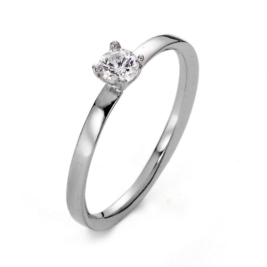 Solitaire ring 375/9K hvidguld Moissanite