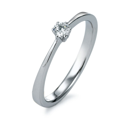 Solitaire ring 750/18K hvidguld Diamant 0.10 ct, [Brillant], w-si