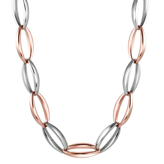 Collier Rustfrit stål rose IP belagt 45 cm