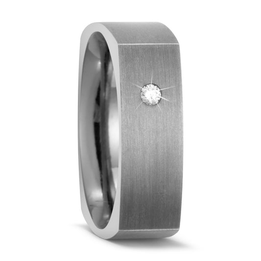 Partnerringe Titanium Diamant 0.03 ct, w-si