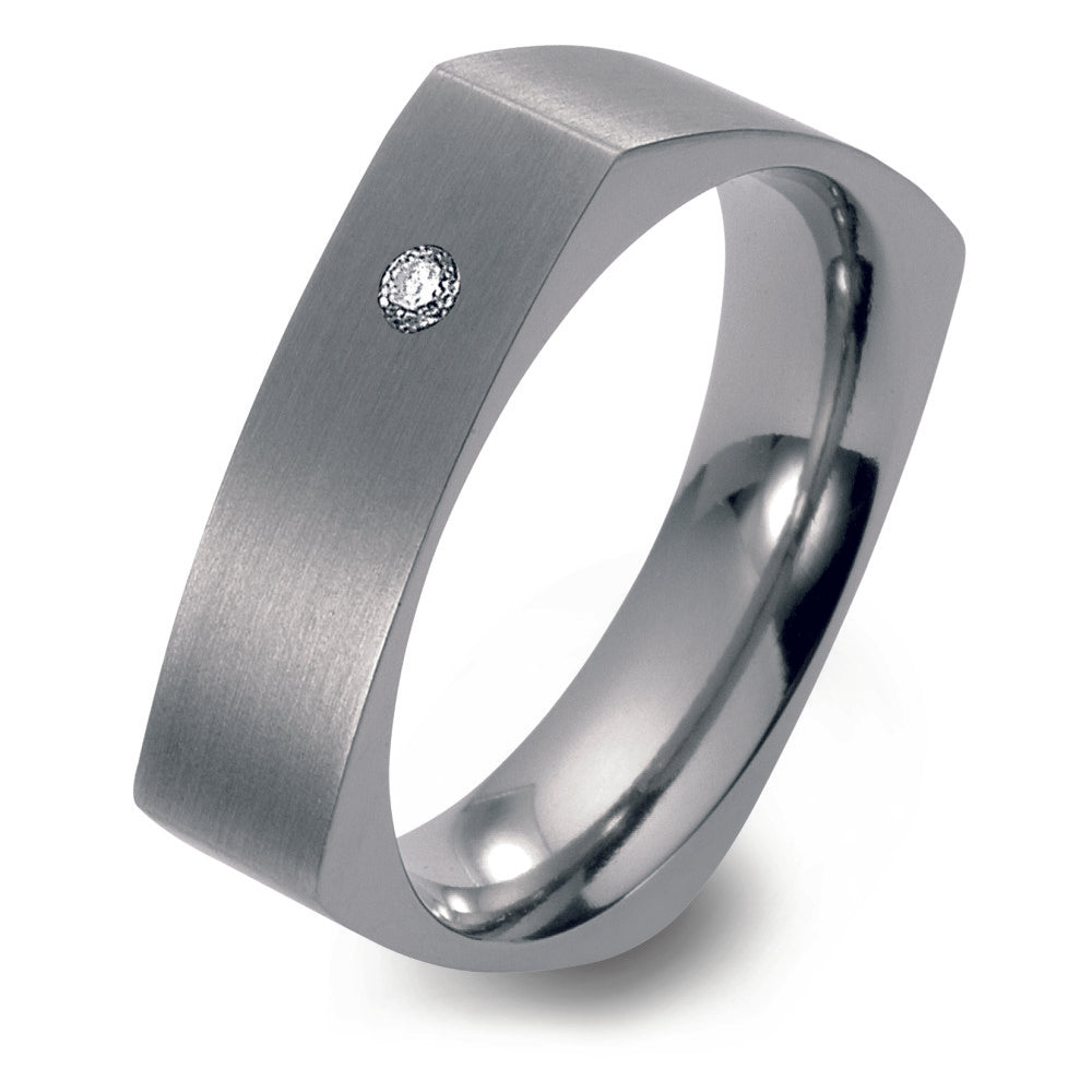 Partnerringe Titanium Diamant 0.03 ct, w-si