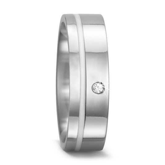 Partnerringe Titanium, Keramik Diamant 0.02 ct, w-si