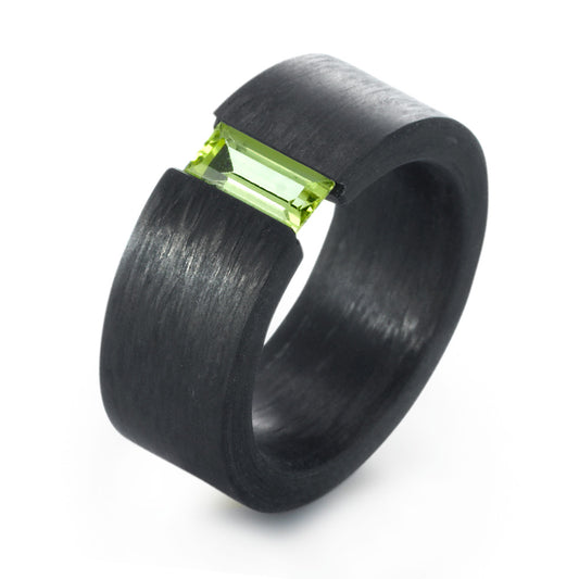 Fingerring Kulstof Peridot