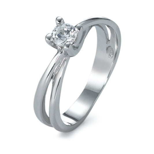 Solitaire ring 375/9K hvidguld Moissanite