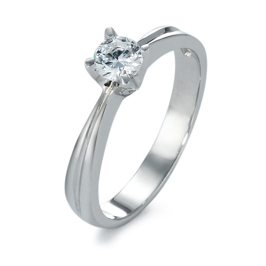 Solitaire ring 375/9K hvidguld Moissanite