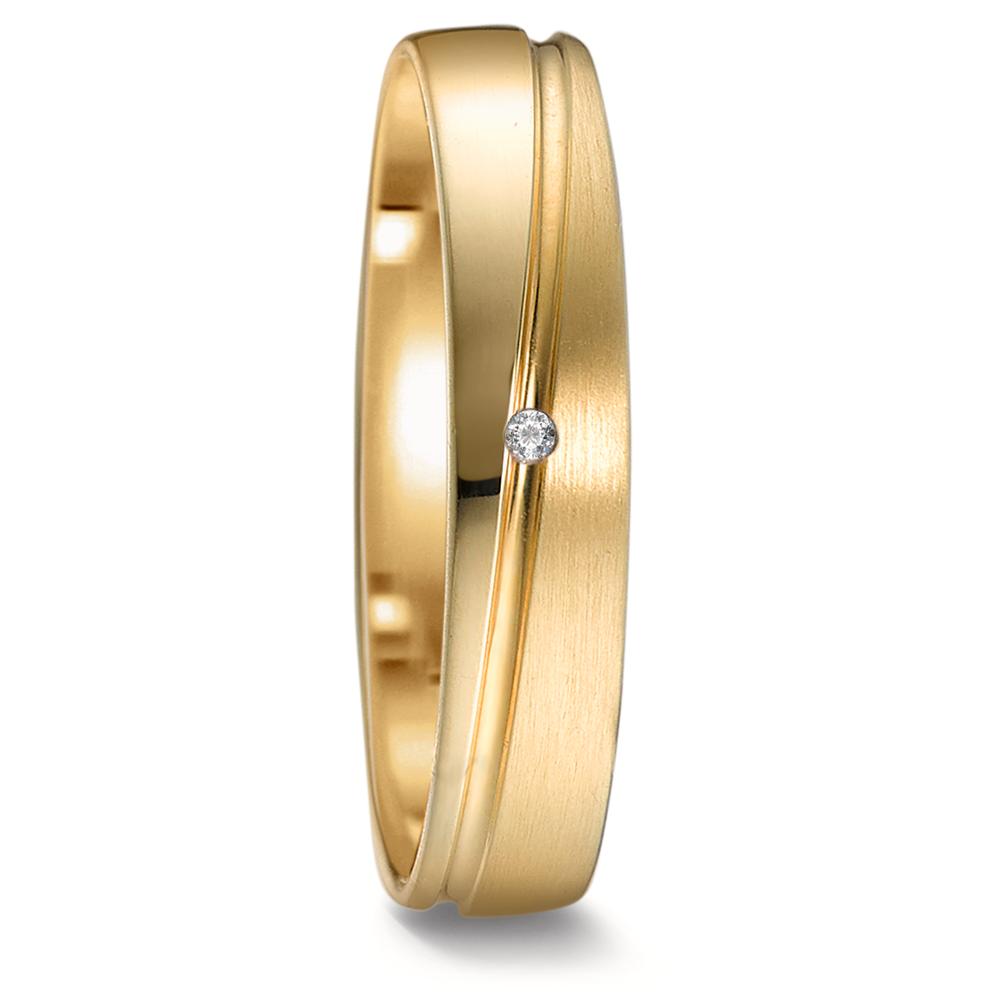 Partnerringe 750/18K guld Diamant 0.008 ct, w-si