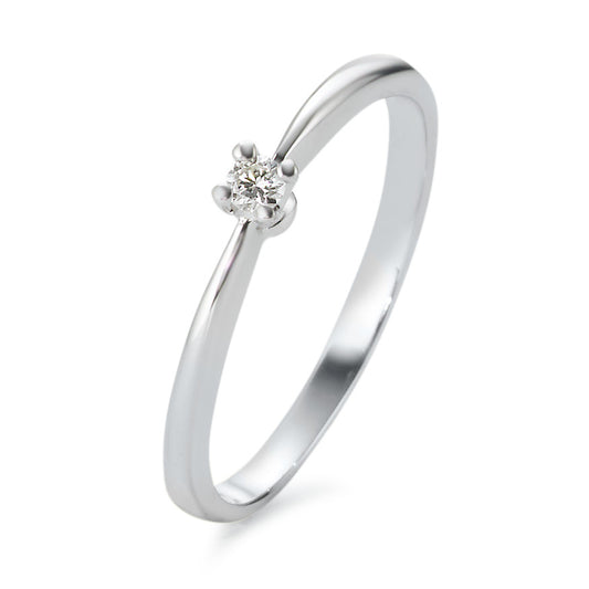 Solitaire ring 750/18K hvidguld Diamant 0.05 ct, tw-vsi