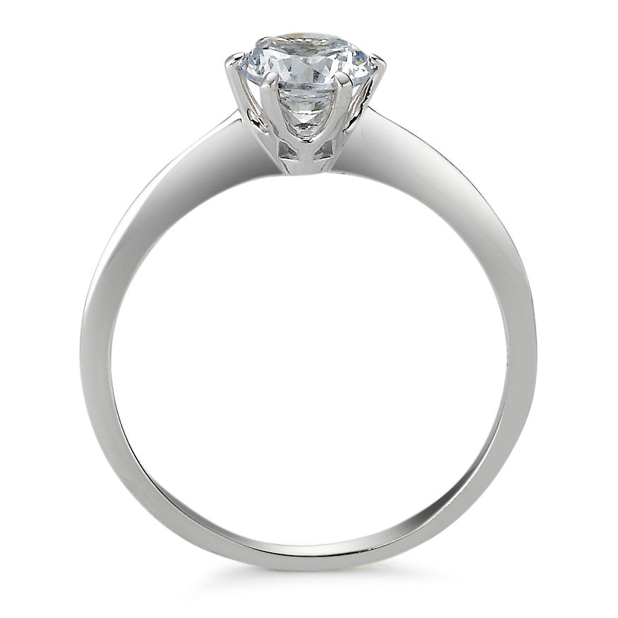 Solitaire ring 750/18K hvidguld Zirconia Ø5.5 mm