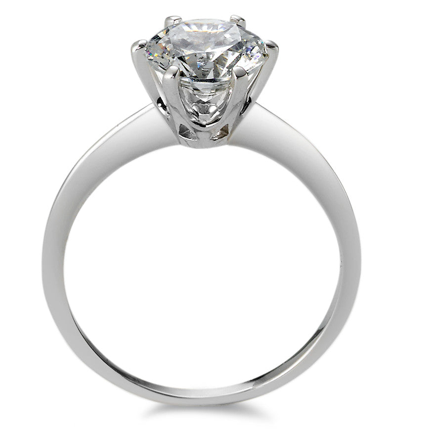 Solitaire ring 750/18K hvidguld Zirconia Ø7.5 mm