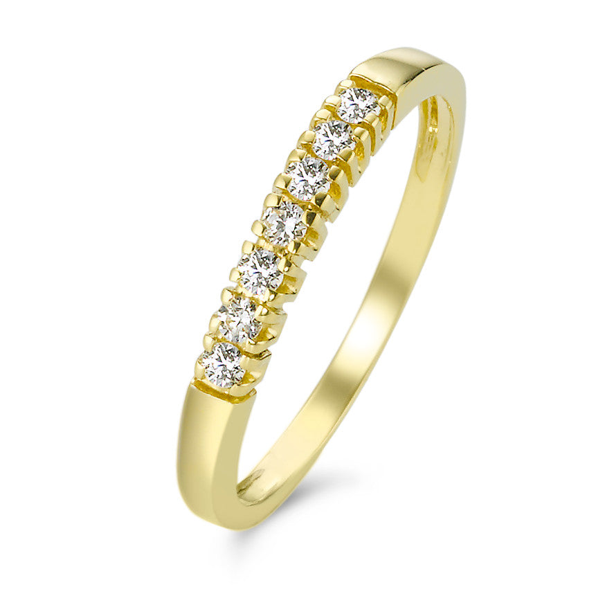 Memory ring 750/18K guld Zirconia 7 Sten