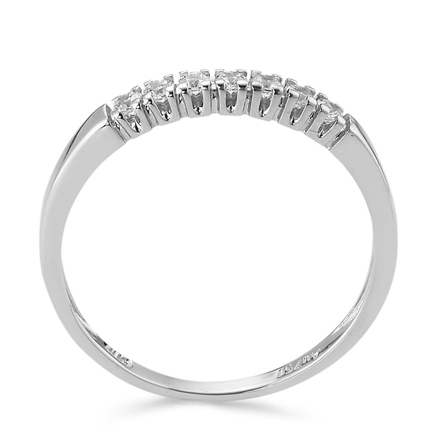 Memory ring 750/18K hvidguld Zirconia 7 Sten