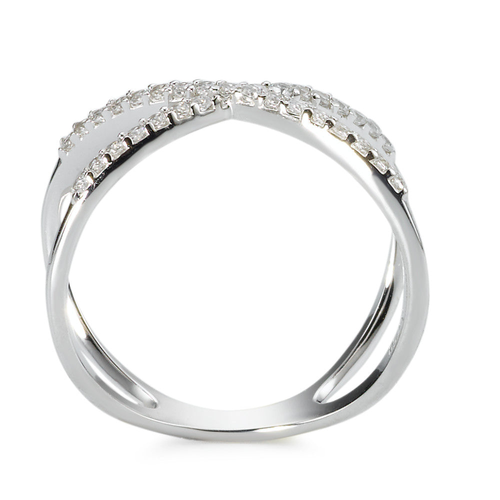 Fingerring 750/18K hvidguld Zirconia 32 Sten