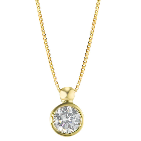 Collier 750/18K guld Zirconia 42 cm Ø5 mm