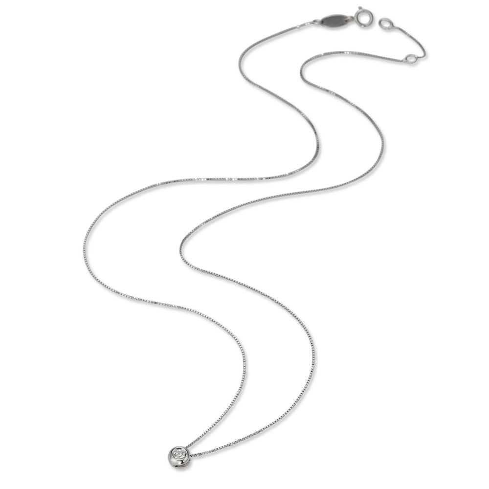 Collier 750/18K hvidguld Zirconia 40-42 cm Ø4.5 mm