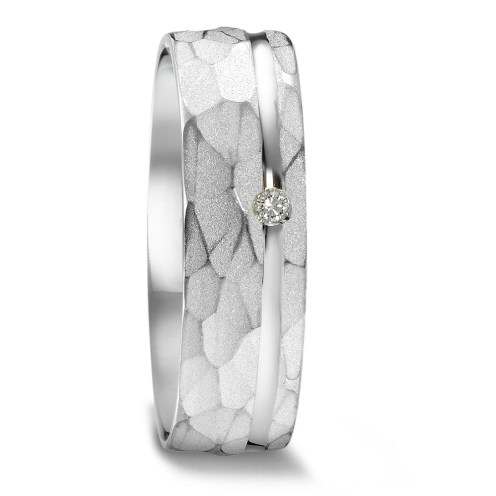 Partnerringe Sølv Diamant 0.02 ct, w-si