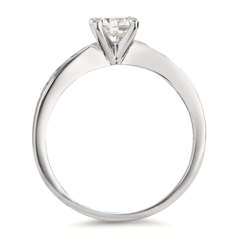 Solitaire ring Sølv Zirconia 9 Sten rhodineret