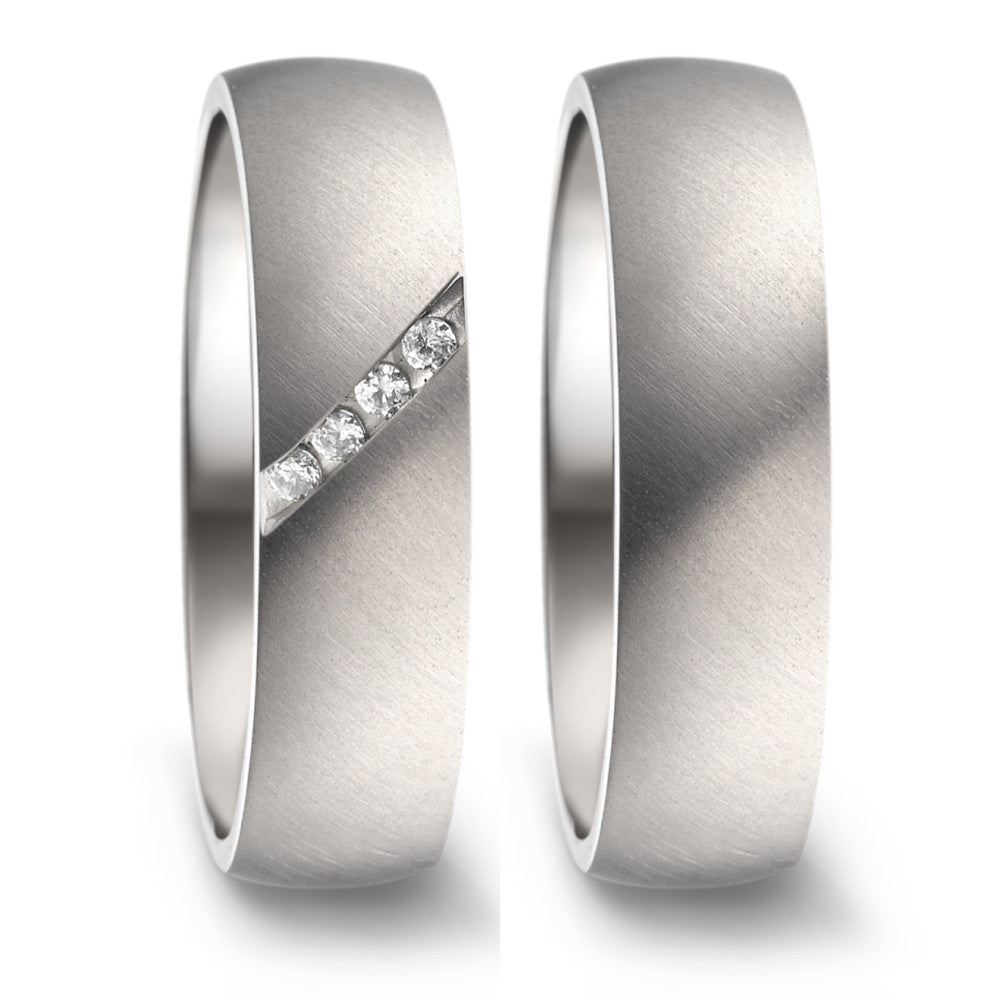 Partnerringe Titanium Zirconia 4 Sten