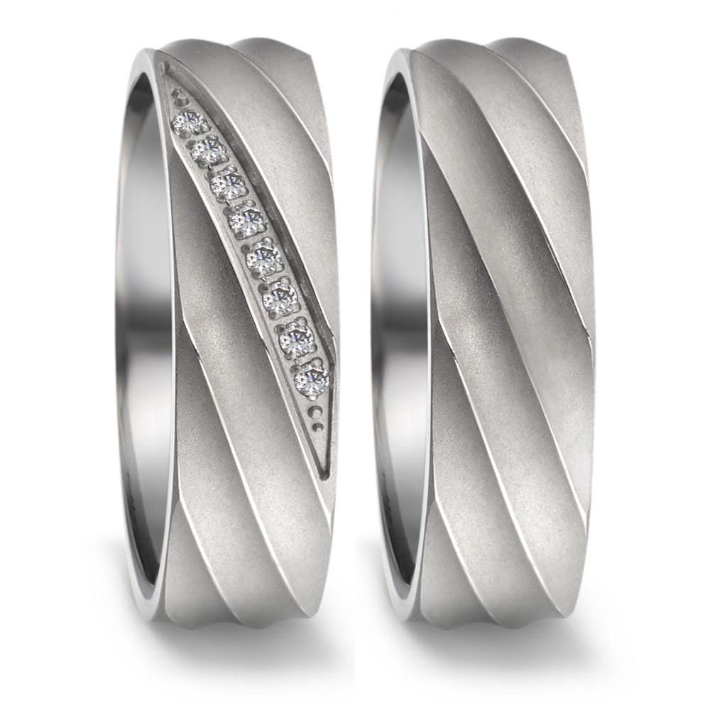 Partnerringe Titanium Zirconia 8 Sten