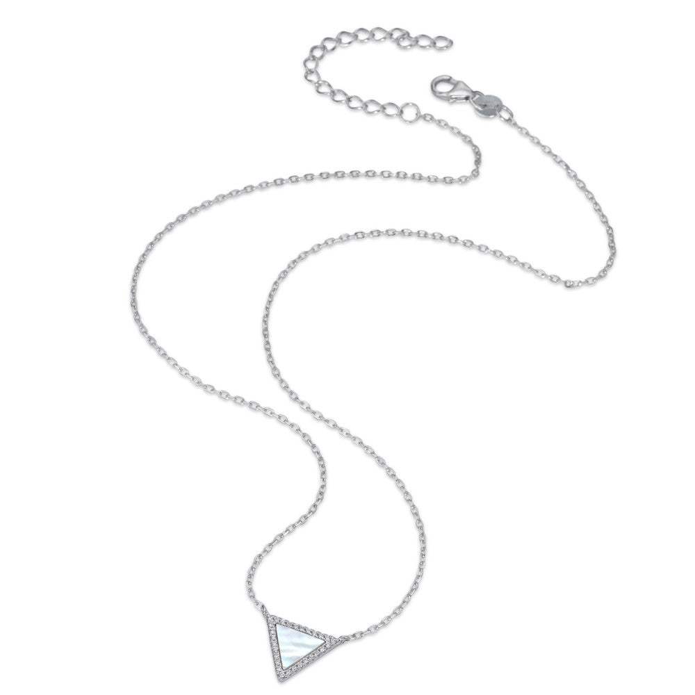 Collier Sølv Zirconia rhodineret 40-45 cm Ø12 mm