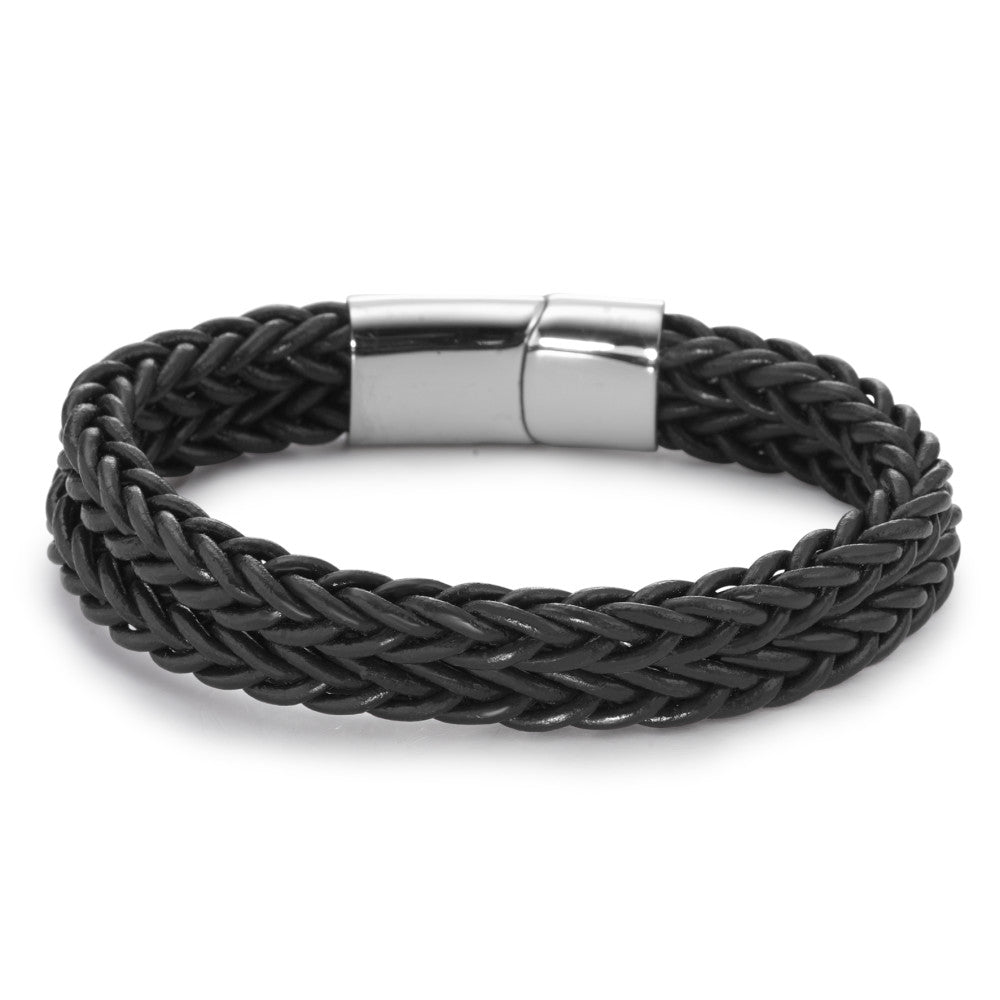 Armbånd Rustfrit stål, Læder 22 cm