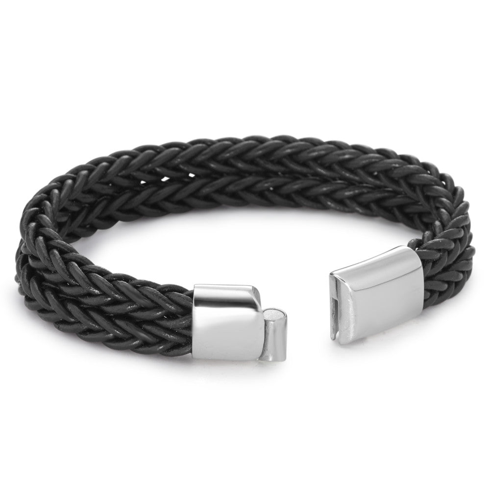 Armbånd Rustfrit stål, Læder 22 cm