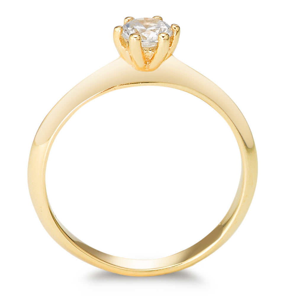 Solitaire ring 375/9K guld Zirconia Ø4.5 mm