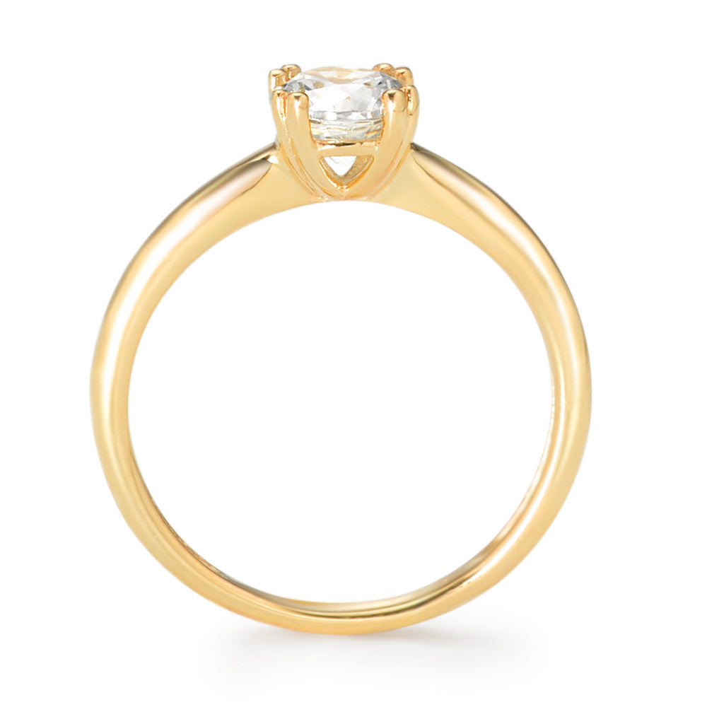 Solitaire ring 375/9K guld Zirconia Ø5.5 mm