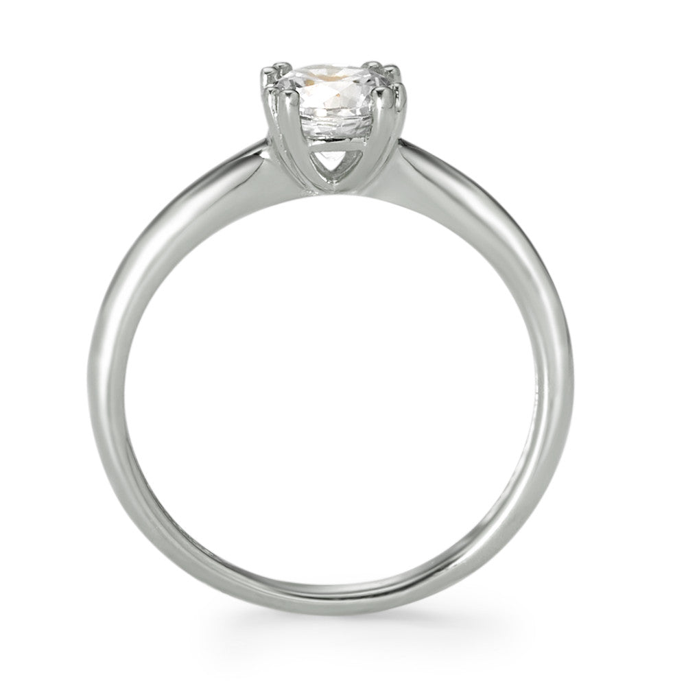 Solitaire ring 375/9K hvidguld Zirconia Ø5.5 mm