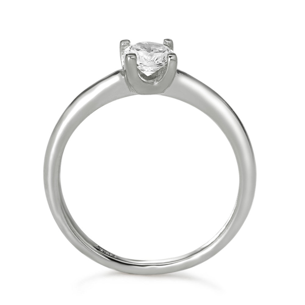 Solitaire ring 375/9K hvidguld Zirconia Ø3.8 mm