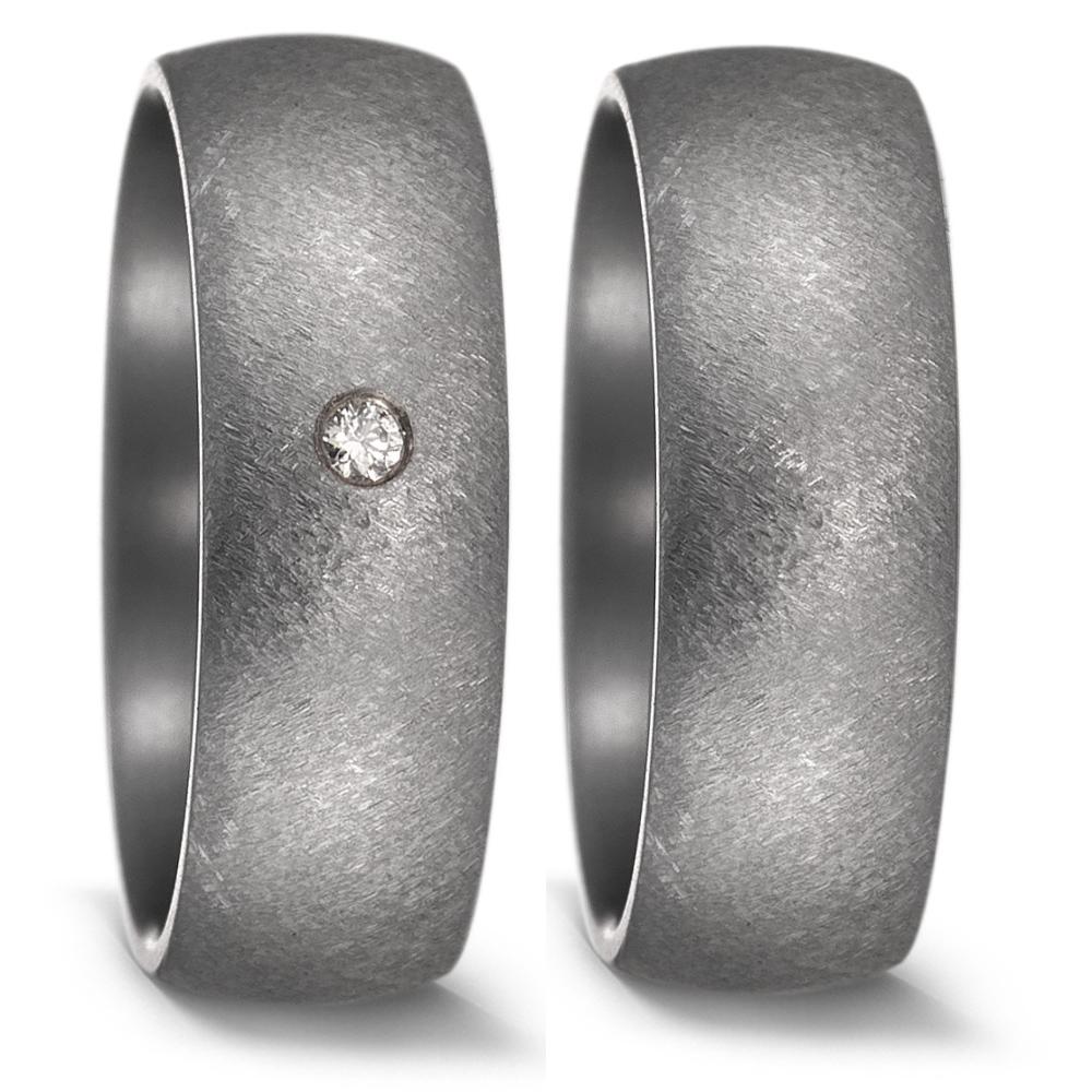 Partnerringe 999 tantal Diamant 0.03 ct, w-si