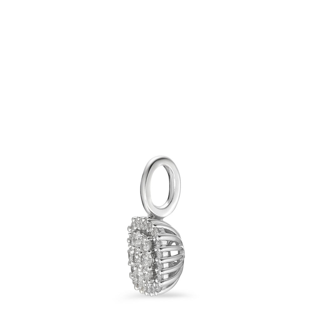 Vedhæng 750/18K hvidguld Diamant hvid , 0.25 ct, 29 Sten , [Brillant], w-si Ø8 mm