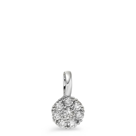 Vedhæng 750/18K hvidguld Diamant hvid , 0.17 ct, 8 Sten , [Brillant], w-si Ø5.5 mm