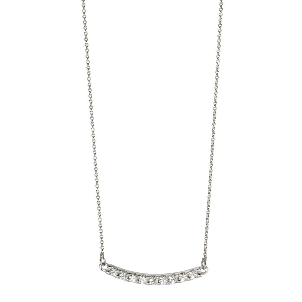 Collier 375/9K hvidguld Zirconia hvid , 9 Sten 40-42 cm