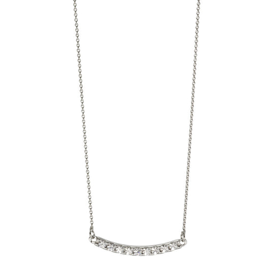 Collier 375/9K hvidguld Zirconia hvid , 9 Sten 40-42 cm