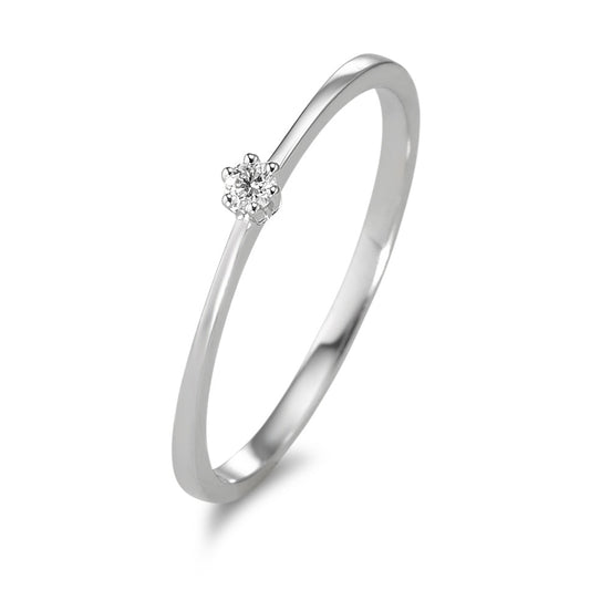 Solitaire ring 750/18K hvidguld Diamant 0.03 ct, w-si